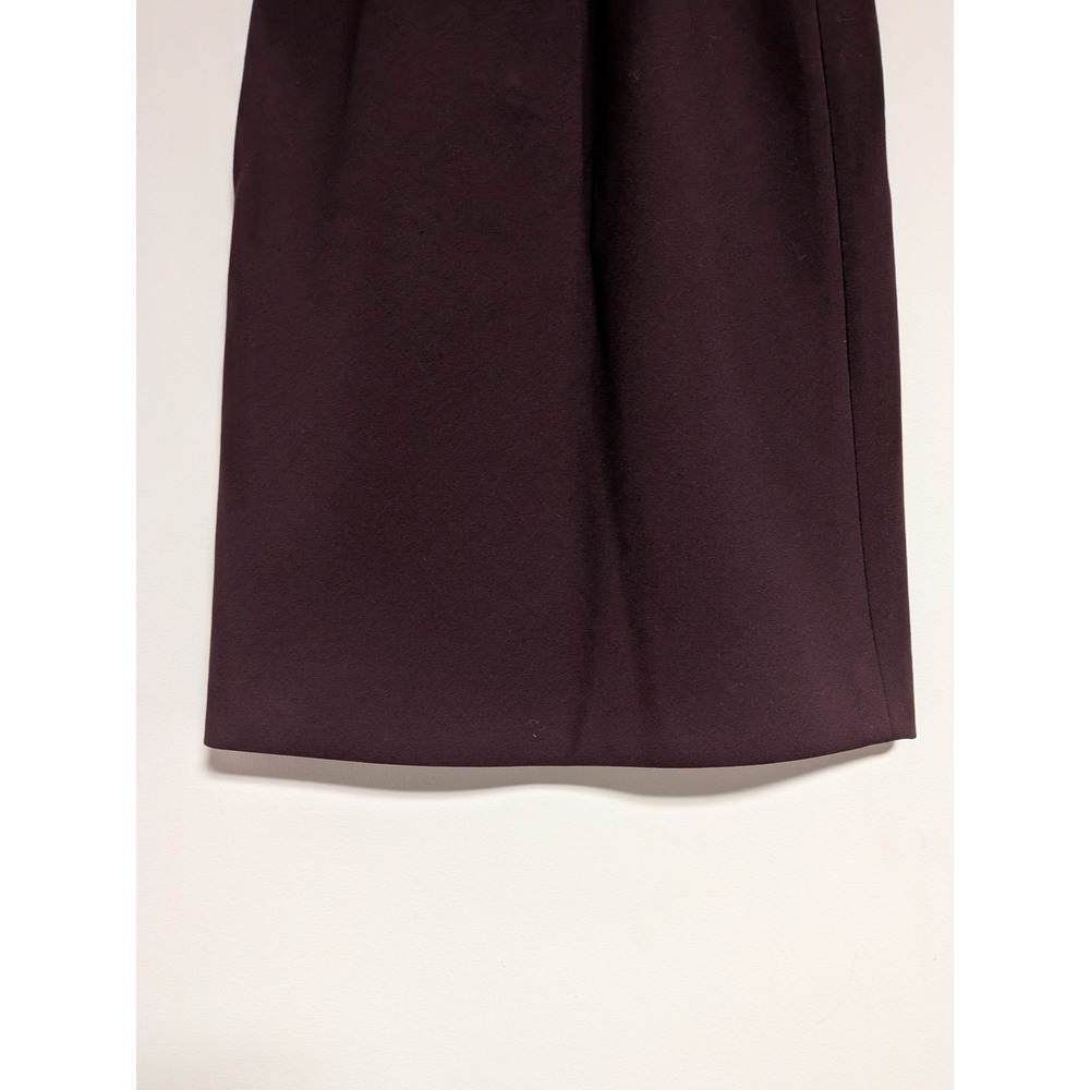 Salvatore Ferragamo‎ Burgundy Wool Blend Raw Edge Pencil Skirt Made in Italy 40 - Picture 9 of 15